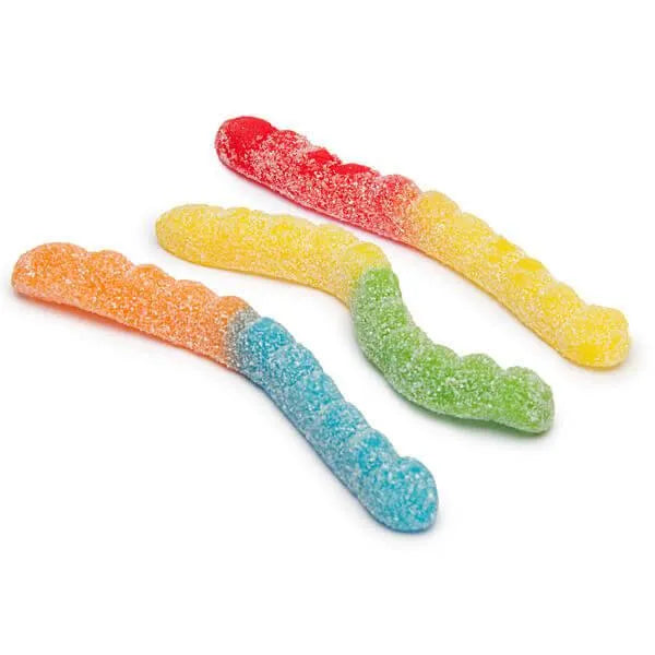 Albanese Neon Sour Gummy Worms: 4.5LB Bag