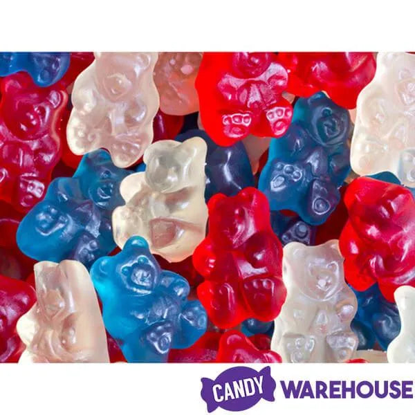 Albanese Patriotic USA Red, White, & Blue Gummy Bears: 5LB Bag