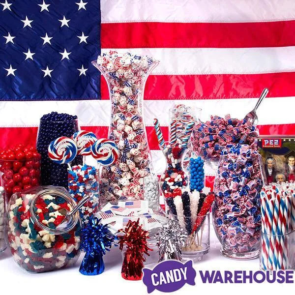 Albanese Patriotic USA Red, White, & Blue Gummy Bears: 5LB Bag