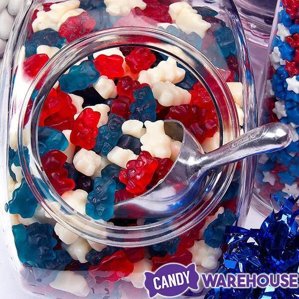 Albanese Patriotic USA Red, White, & Blue Gummy Bears: 5LB Bag