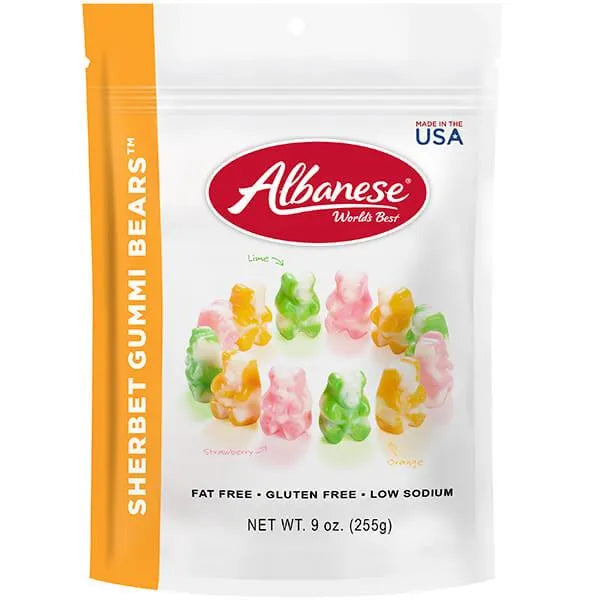 Albanese Sherbet Gummy Bears: 9-Ounce Bag