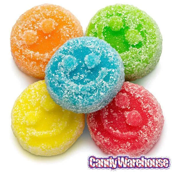 Albanese Sour Gummy Poppers Smiley Face Candy: 4.5LB Bag