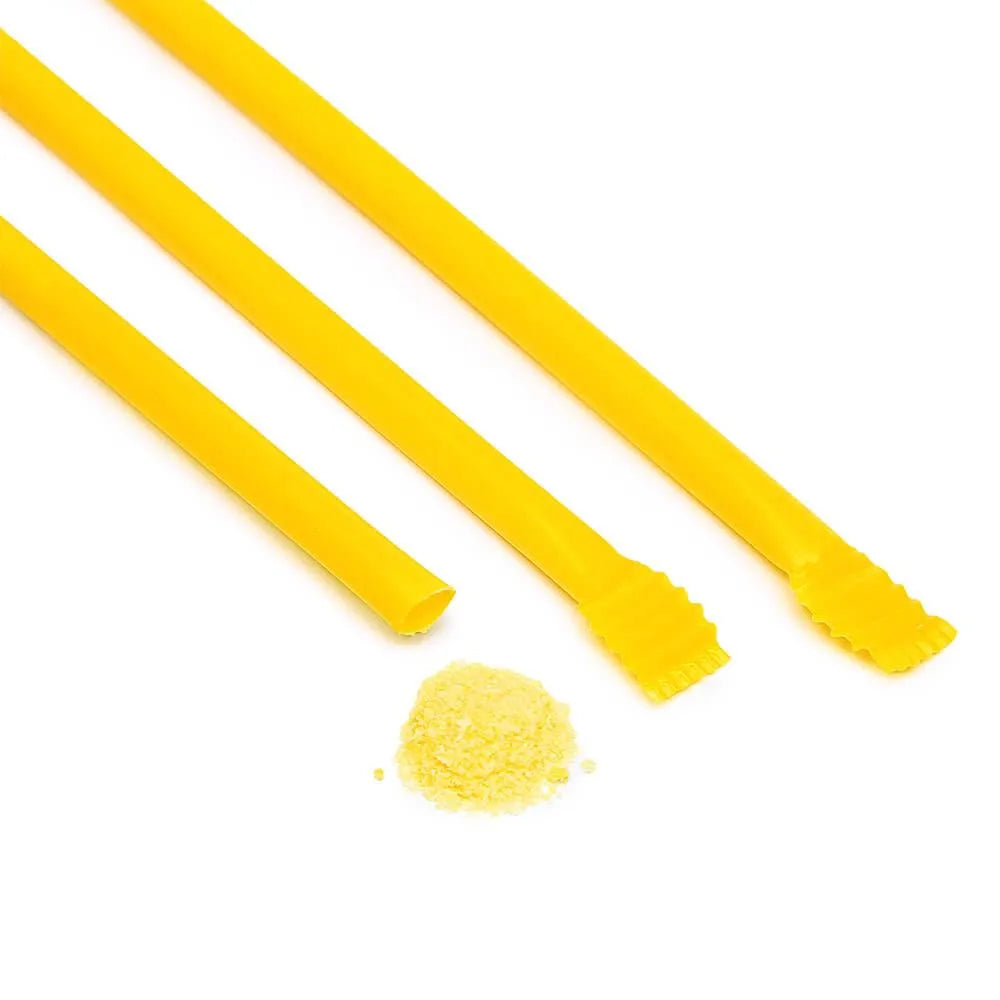 Albert's Candy Powder Filled Plastic Mini Straws - Banana: 240-Piece Bag