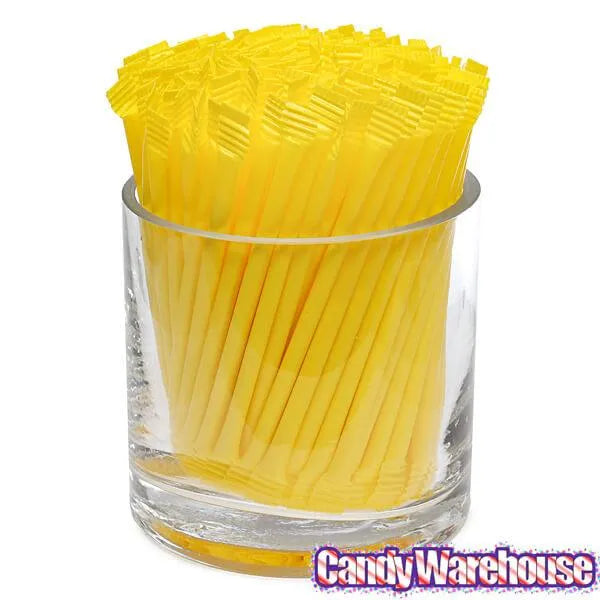 Albert's Candy Powder Filled Plastic Mini Straws - Banana: 240-Piece Bag