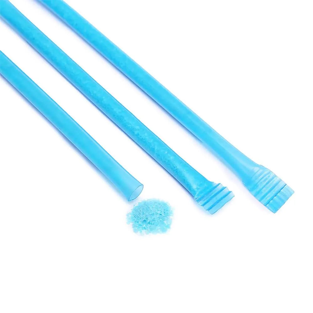 Albert's Candy Powder Filled Plastic Mini Straws - Blue Raspberry: 240-Piece Bag