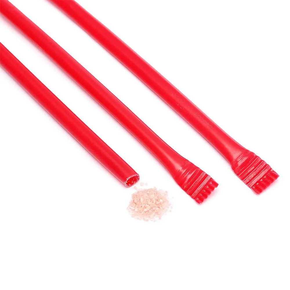 Albert's Candy Powder Filled Plastic Mini Straws - Cherry: 240-Piece Bag