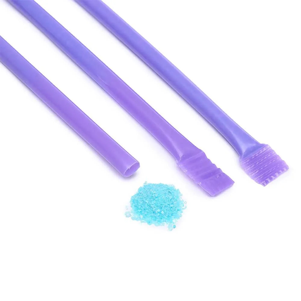 Albert's Candy Powder Filled Plastic Mini Straws - Grape: 240-Piece Bag