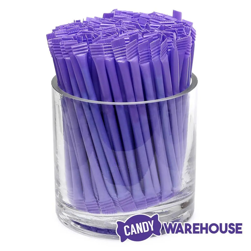 Albert's Candy Powder Filled Plastic Mini Straws - Grape: 240-Piece Bag