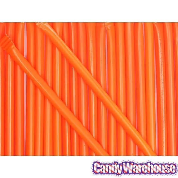 Albert's Candy Powder Filled Plastic Mini Straws - Orange: 240-Piece Bag