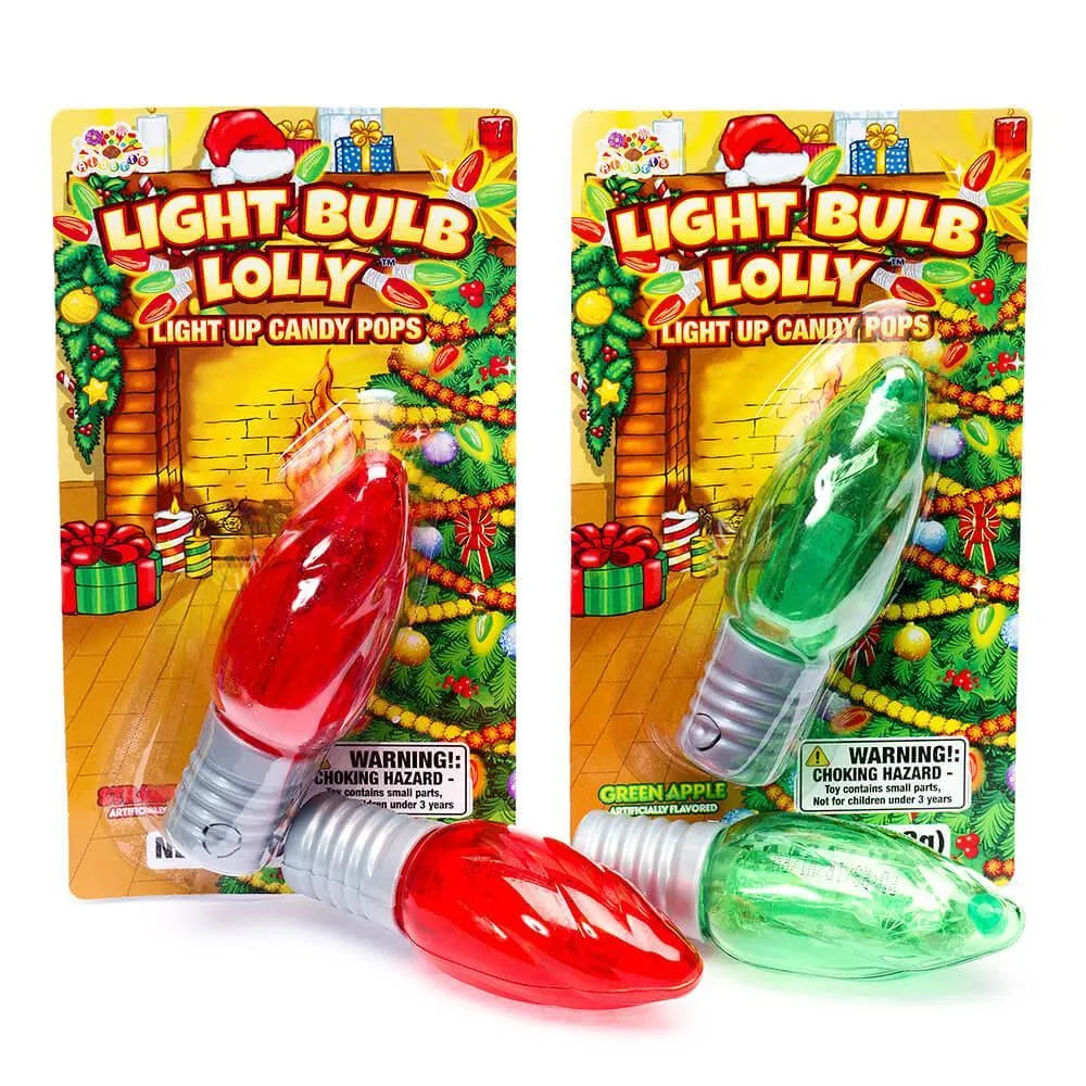 Albert's Christmas Light Bulb Lollipops: 12-Piece Display