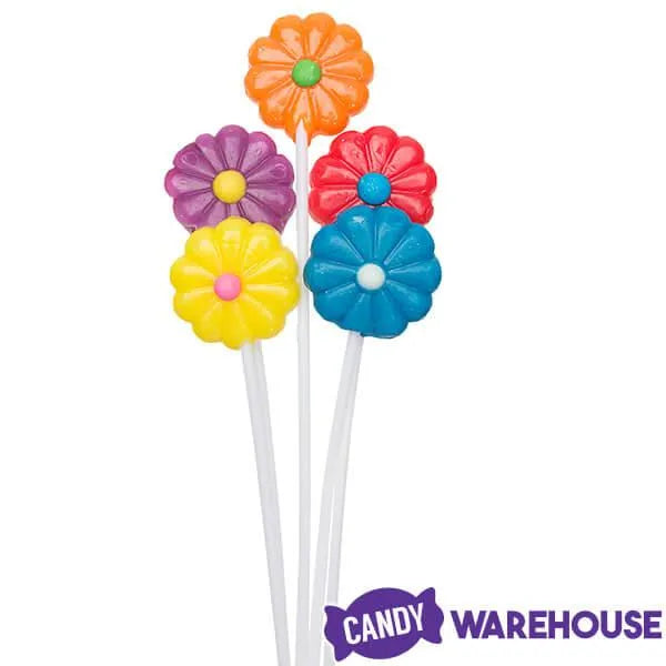 Albert's Daisy Pops Candy Flowers Lollipop Bouquets: 12-Piece Display