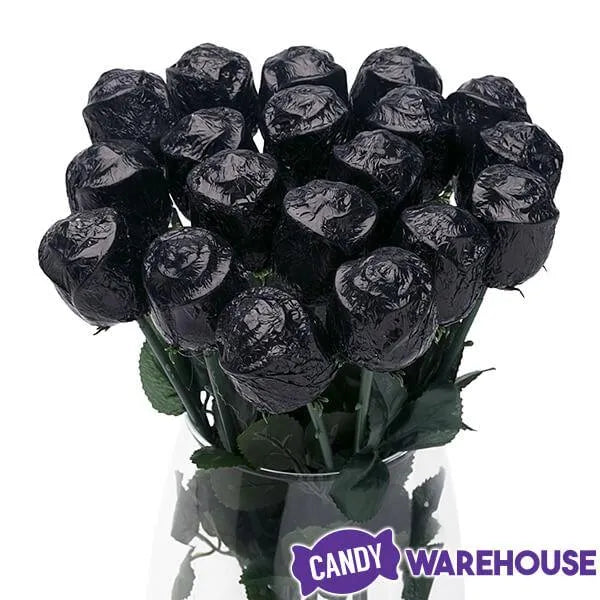 Albert's Foiled Milk Chocolate Roses - Black: 20-Piece Bouquet