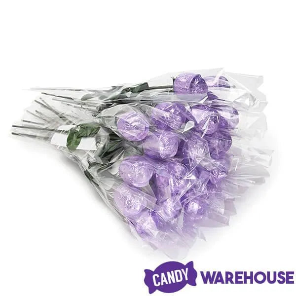 Albert's Foiled Milk Chocolate Roses - Lavender: 20-Piece Bouquet