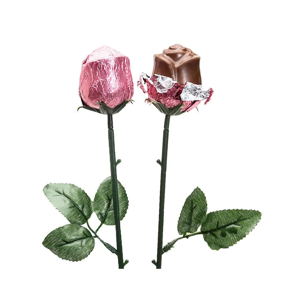 Albert's Foiled Milk Chocolate Roses - Pink: 20-Piece Bouquet