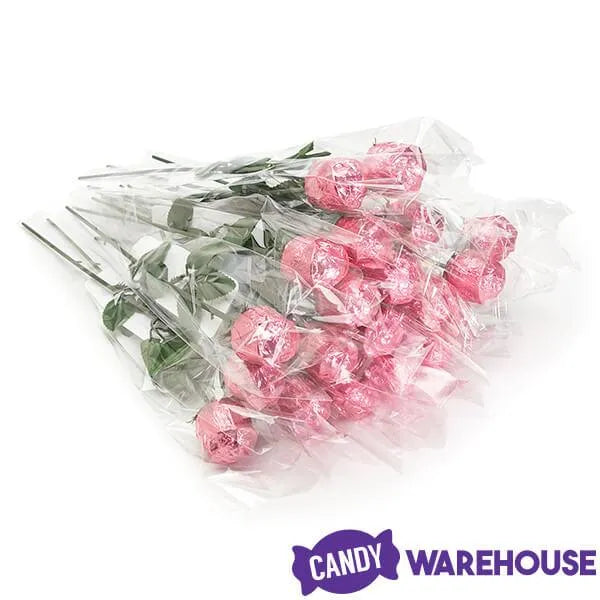 Albert's Foiled Milk Chocolate Roses - Pink: 20-Piece Bouquet