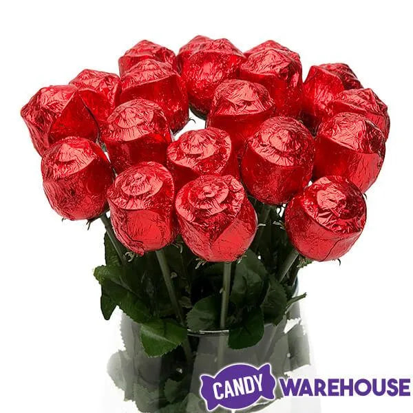 Albert's Foiled Milk Chocolate Roses - Red: 20-Piece Bouquet