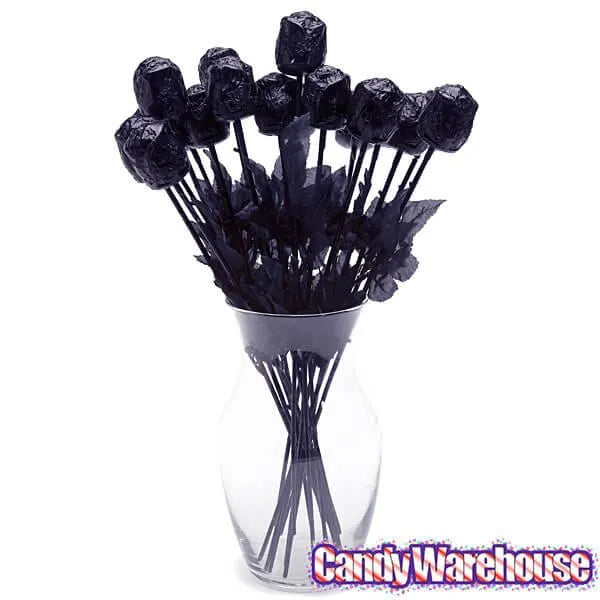 Albert's Halloween Gothic Black Chocolate Roses: 18-Piece Box