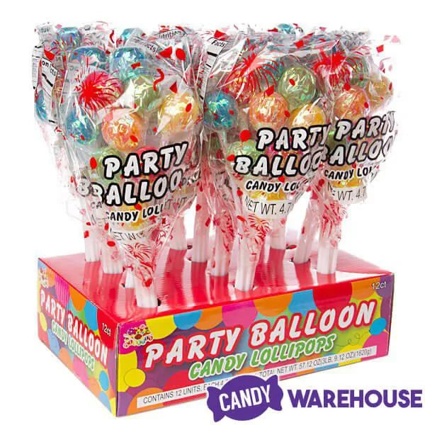 Albert's Party Balloons Lollipop Bouquets: 12-Piece Display