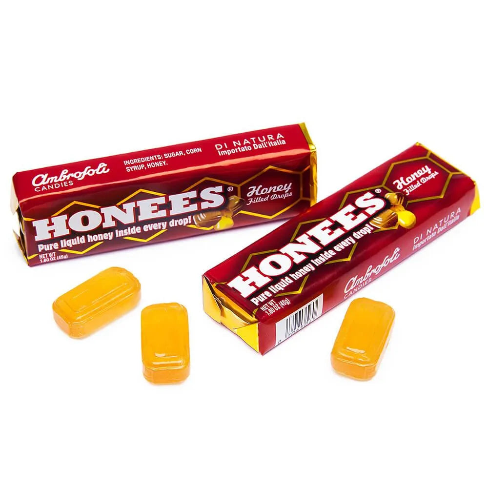 Honees Liquid Honey Filled Cough Drops Packs: 24-Piece Box