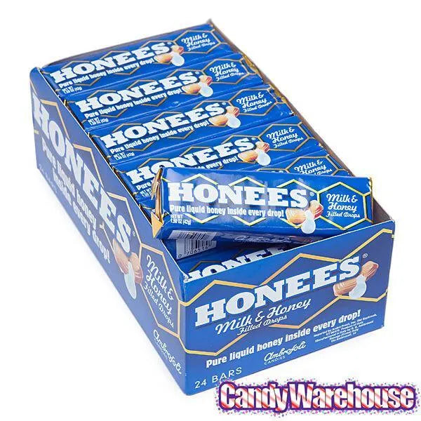 Ambrosoli Honees Milk & Honey Filled Candy Drops 10-Piece Packs: 24-Piece Box