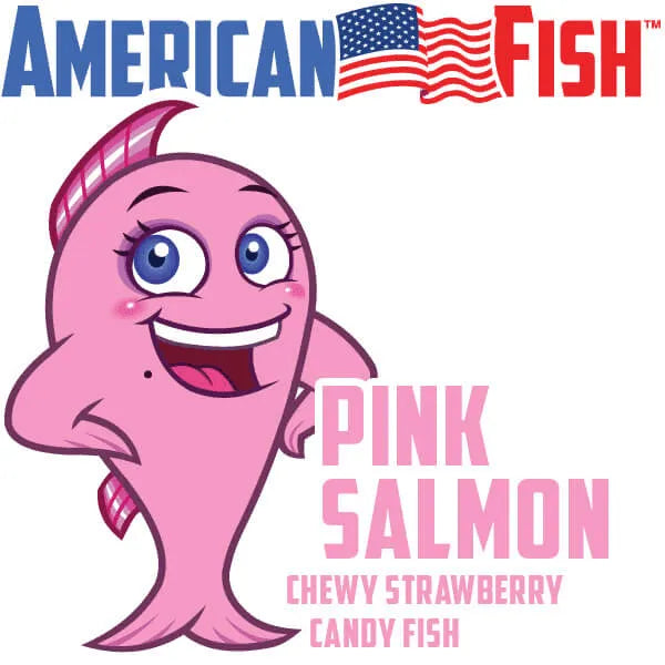 American Fish Chewy Candy - Pink: 16-Ounce Bag