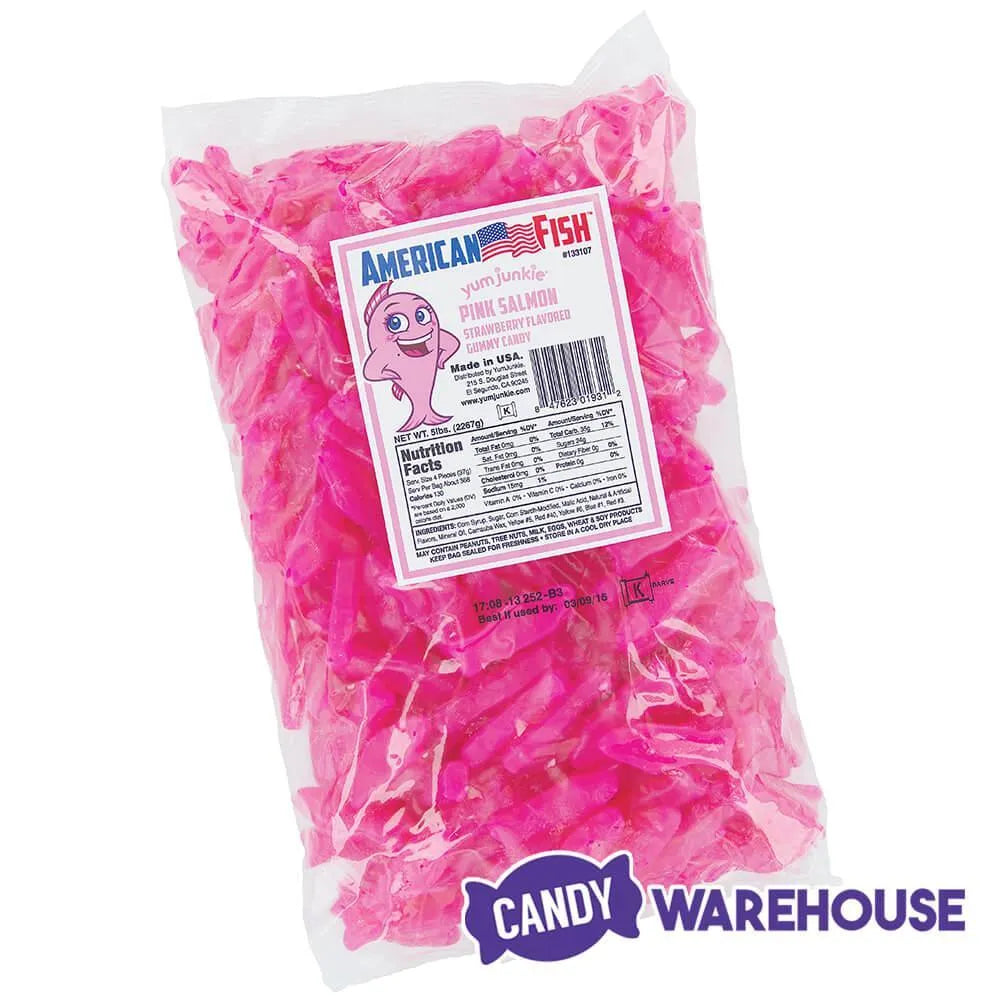 American Fish Chewy Candy - Pink: 5LB Bag