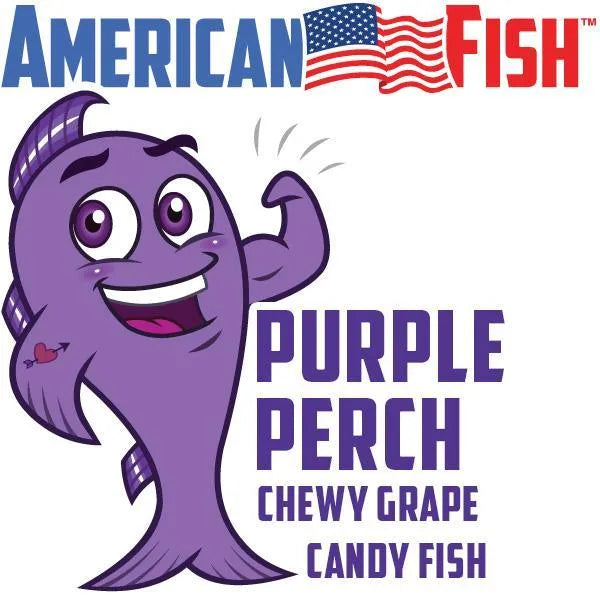 American Fish Chewy Candy - Purple: 16-Ounce Bag