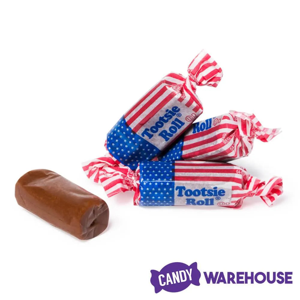 American Flag Tootsie Rolls: 2LB Bag