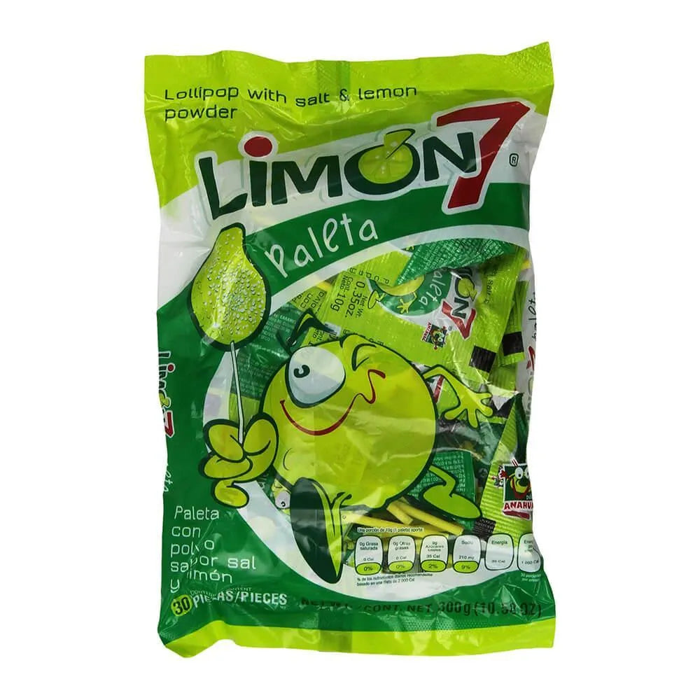 Anahuac Paleta Limon 7 Lollipops: 30-Piece Bag