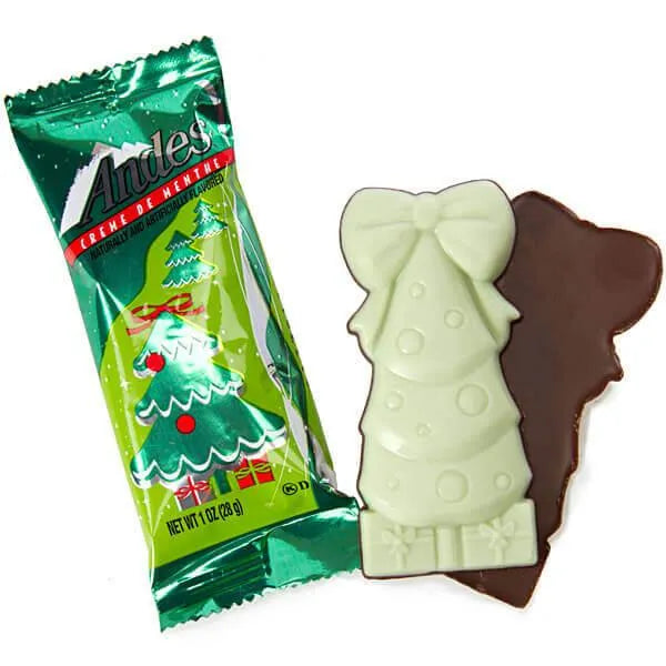 Andes Mints Creme de Menthe Christmas Trees Chocolate Candy: 24-Piece Display