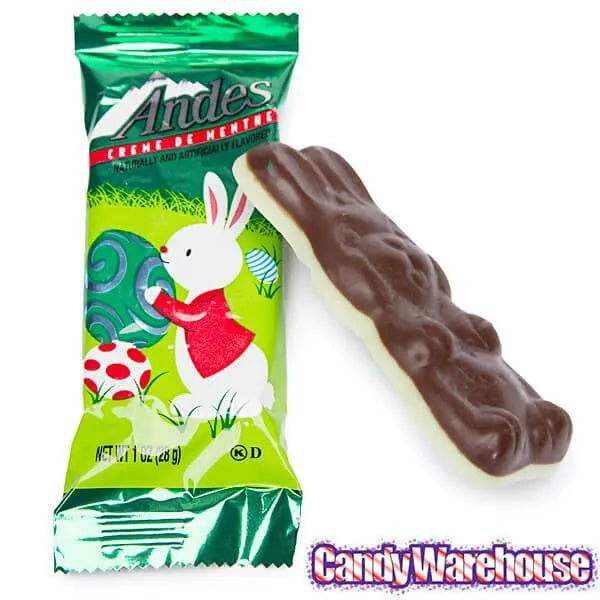 Andes Mints Creme de Menthe Easter Bunny Candy Packs: 24-Piece Display