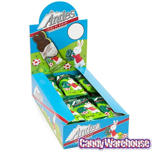 Andes Mints Creme de Menthe Easter Bunny Candy Packs: 24-Piece Display