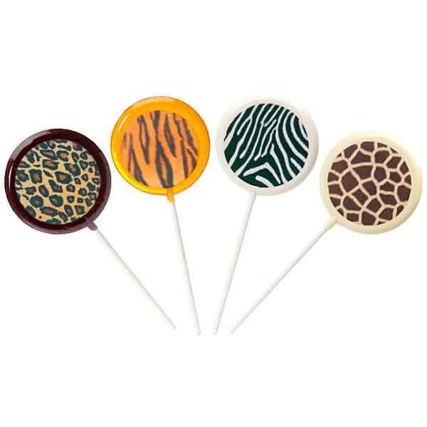 Animal Prints Hard Candy Lollipops: 12-Piece Pack