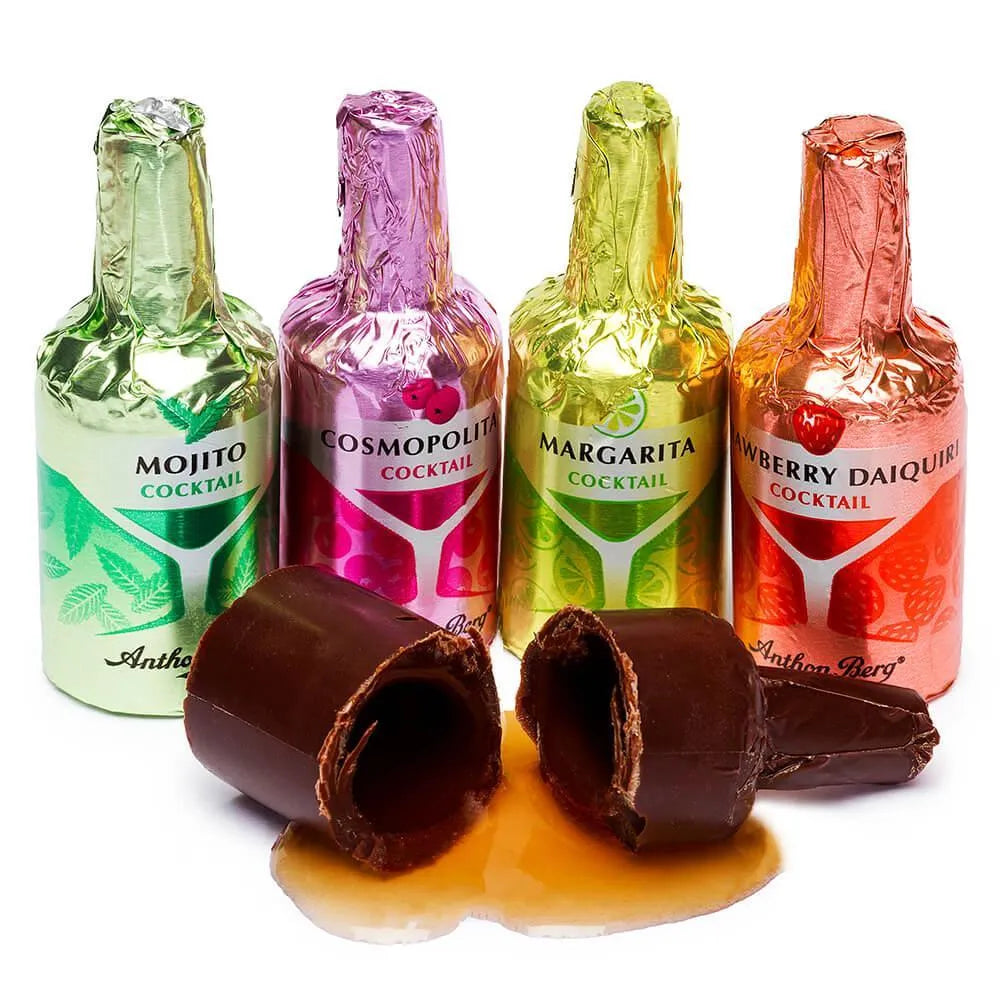 Anthon Berg Chocolate Cocktails Liquor Bottles: 16-Piece Box