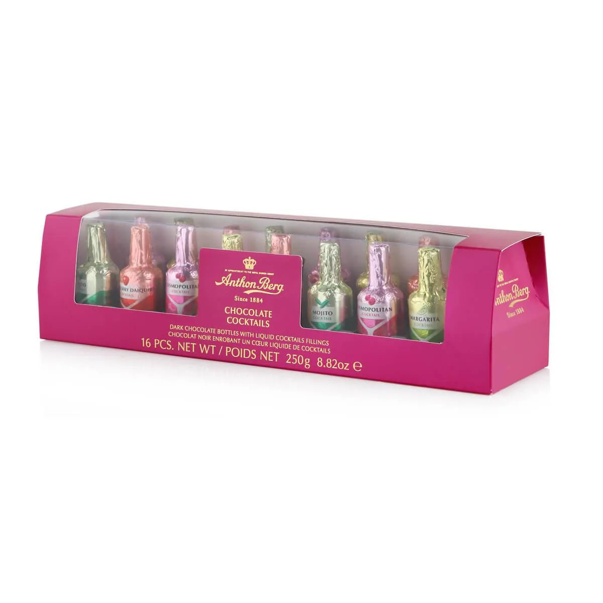 Anthon Berg Chocolate Cocktails Liquor Bottles: 16-Piece Box