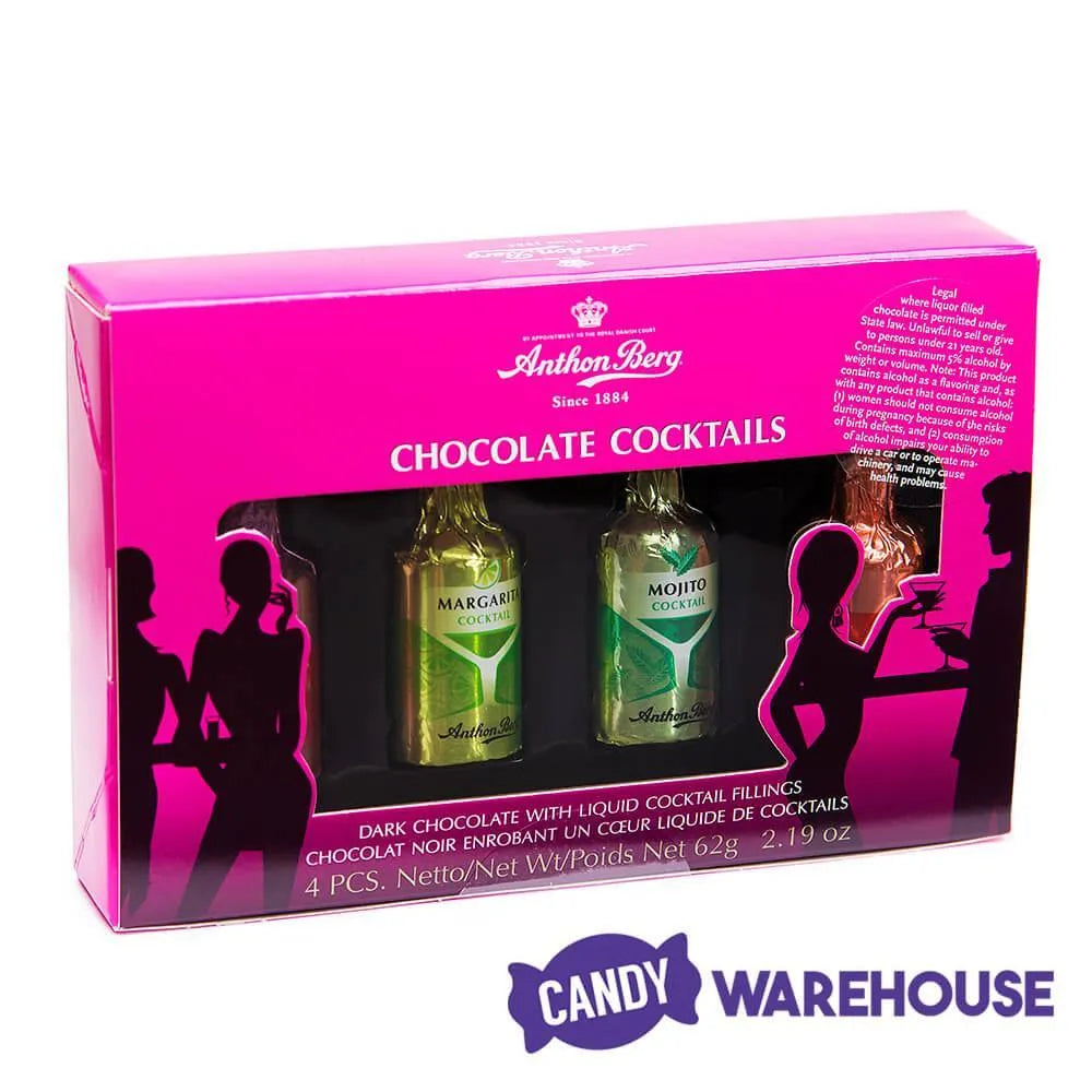 Anthon Berg Chocolate Cocktails Liquor Bottles: 4-Piece Box