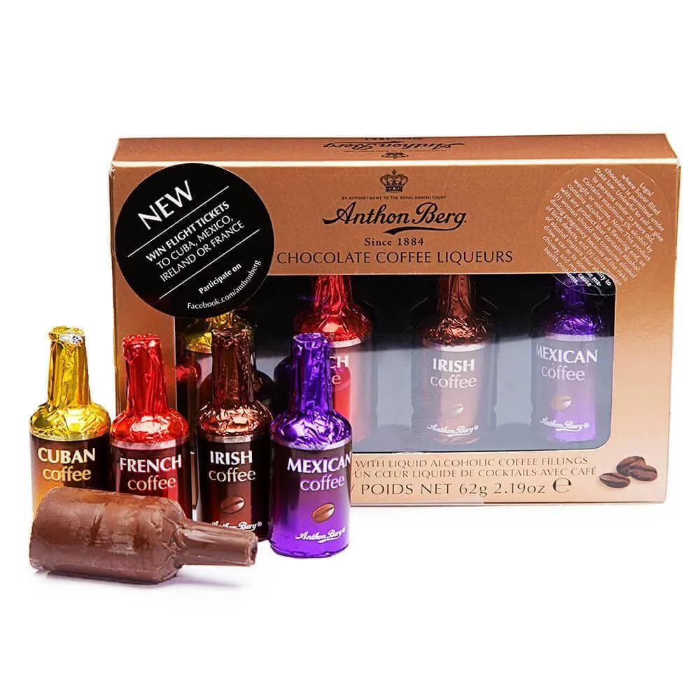 Anthon Berg Chocolate Coffee Liquor Bottles: 4-Piece Box