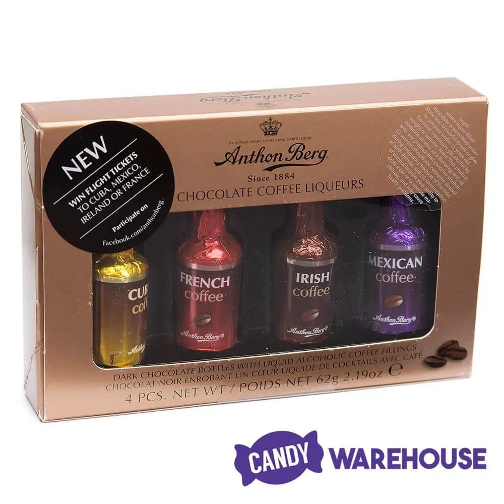 Anthon Berg Chocolate Coffee Liquor Bottles: 4-Piece Box