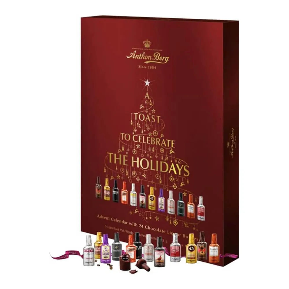 Anthon Berg Dark Chocolate Liquor Bottles Advent Calendar: 24-Piece Assortment