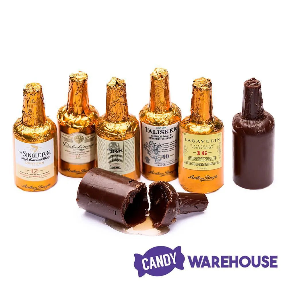 Anthon Berg Single Malt Scotch Chocolate Liquor Bottles: 10-Piece Gift Box