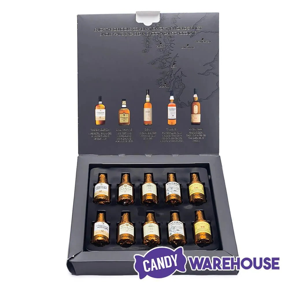 Anthon Berg Single Malt Scotch Chocolate Liquor Bottles: 10-Piece Gift Box