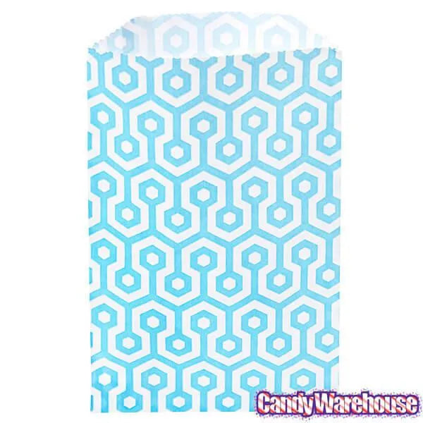 Aqua Blue Honeycomb Candy Bags: 25-Piece Pack