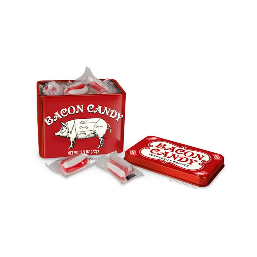 Archie McPhee Bacon Candy: 2.5-Ounce Tin