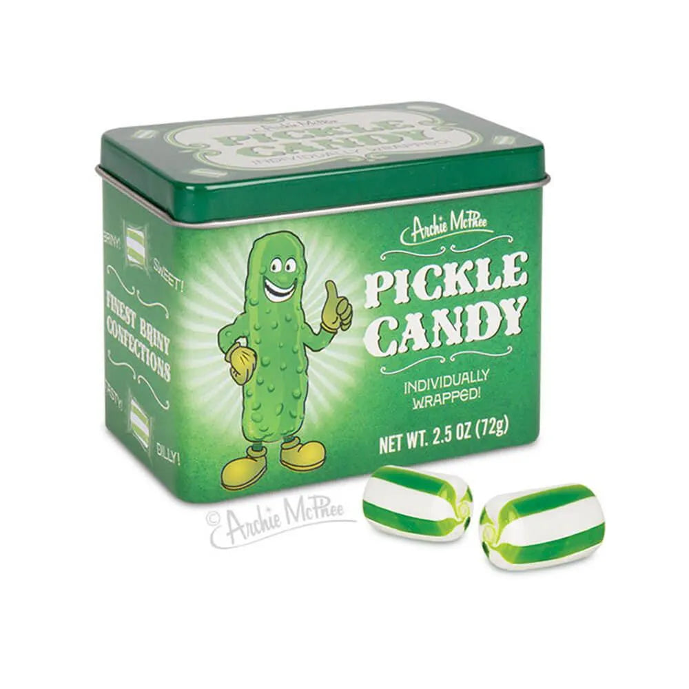 Archie McPhee Dill Pickle Candy 2.5-Ounce Tin