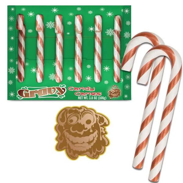 Archie McPhee Gravy Candy Canes: 6-Piece Box