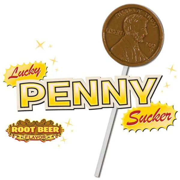 Archie McPhee Lucky Penny Lollipops: 2-Piece Set