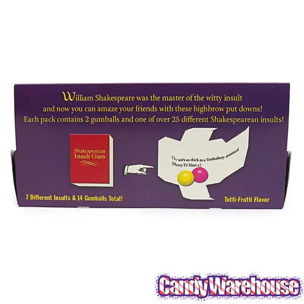 Archie McPhee Shakespearean Insult Gum Packs: 7-Piece Set