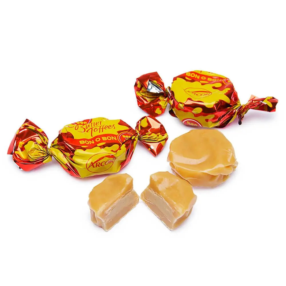 Arcor Bon o Bon Peanut Butter Filled Butter Toffees Candy: 1LB Bag