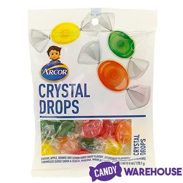 Arcor Crystal Fruit Drops Hard Candy: 6-Ounce Bag