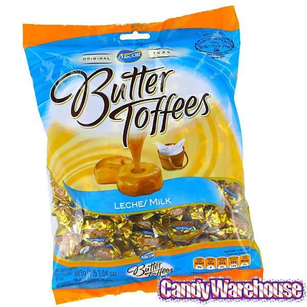 Arcor Milk Butter Toffee Chewy Candy: 1LB Bag